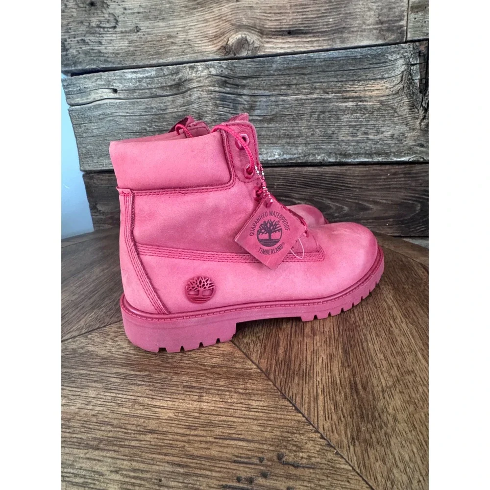 Timberland 6 Inch Premium Waterproof Boots Pink Nubuck A625Y men 7 / Womens 8.5